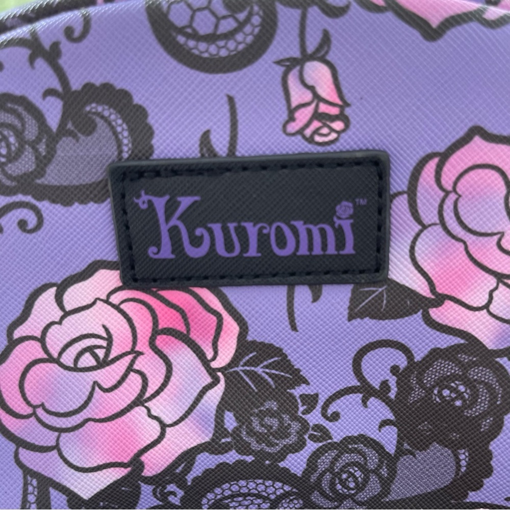 Sanrio Kuromi Purple and Pink Floral Mini Backpack - Picture 3 of 8